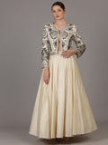 NAMAH BY PARUL MONGIA Linen Off White Embroidered Jacket