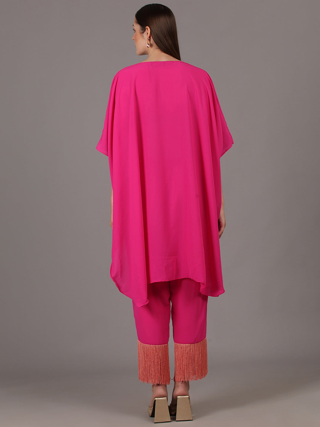 NAMAH BY PARUL MONGIA Fuchsia Pink Kaftan with Straight Pant