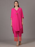 NAMAH BY PARUL MONGIA Fuchsia Pink Kaftan with Straight Pant