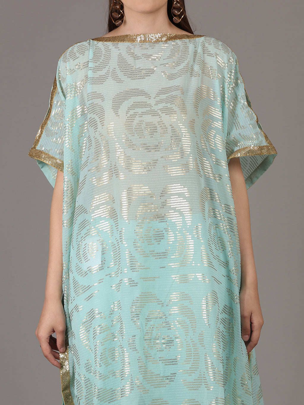 NAMAH BY PARUL MONGIA Bright Sky Blue Kaftan & Tulip Dhoti Pant