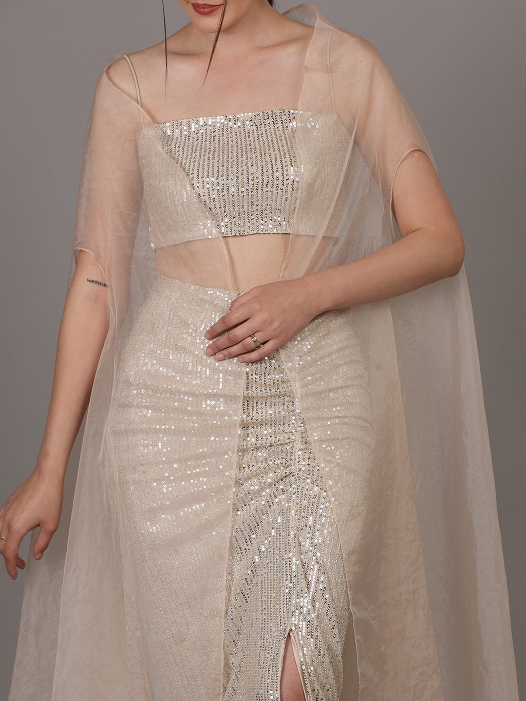 SEQUIN SHEER 3 PC SET