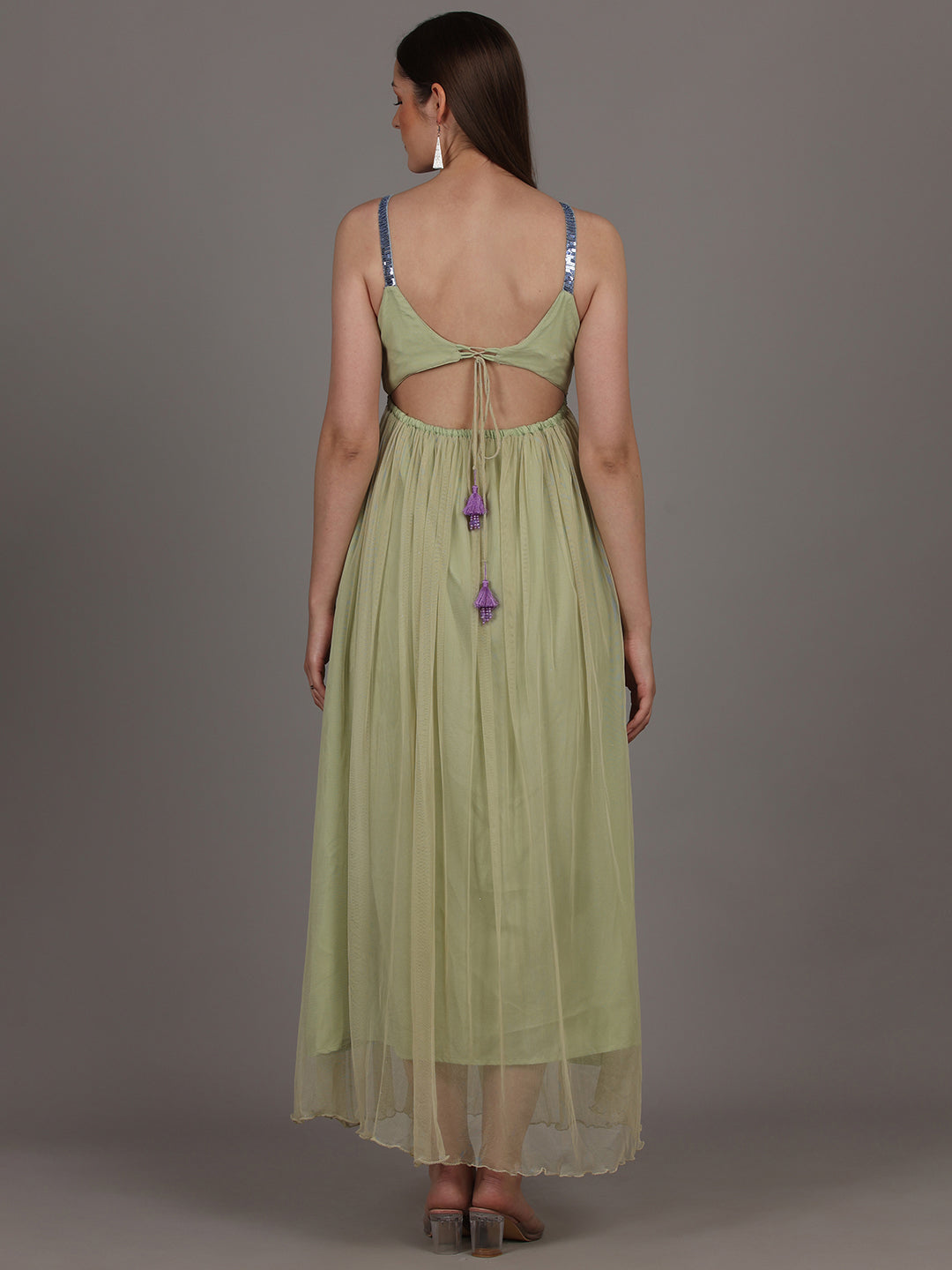 NAMAH BY PARUL MONGIA Pale Mint Green Maxi Dress