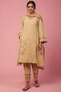 Namah By Parul Mongia Light Gold Cotton Kurta Set