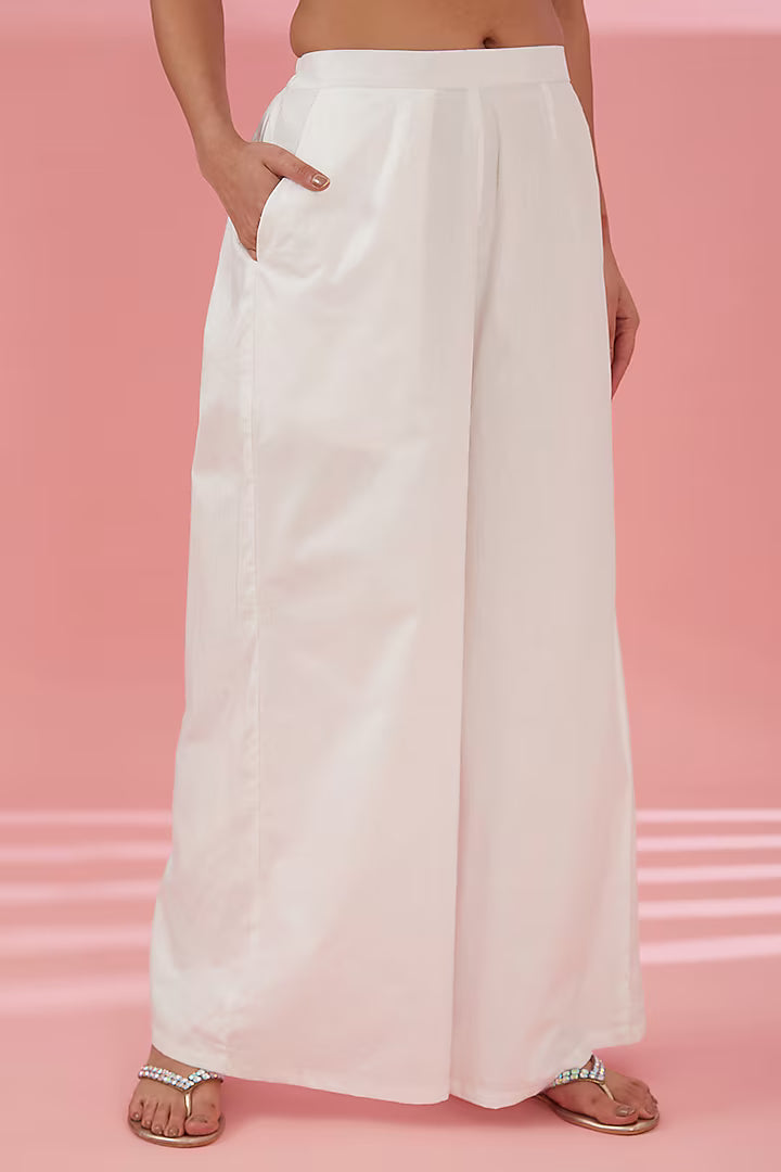 Namah By Parul Mongia Pearl White Cotton Co-Ord Set