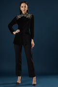 Namah By Parul Mongia Black Hand Embroidered Bandhgala Jacket