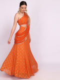 Malta drape saree
