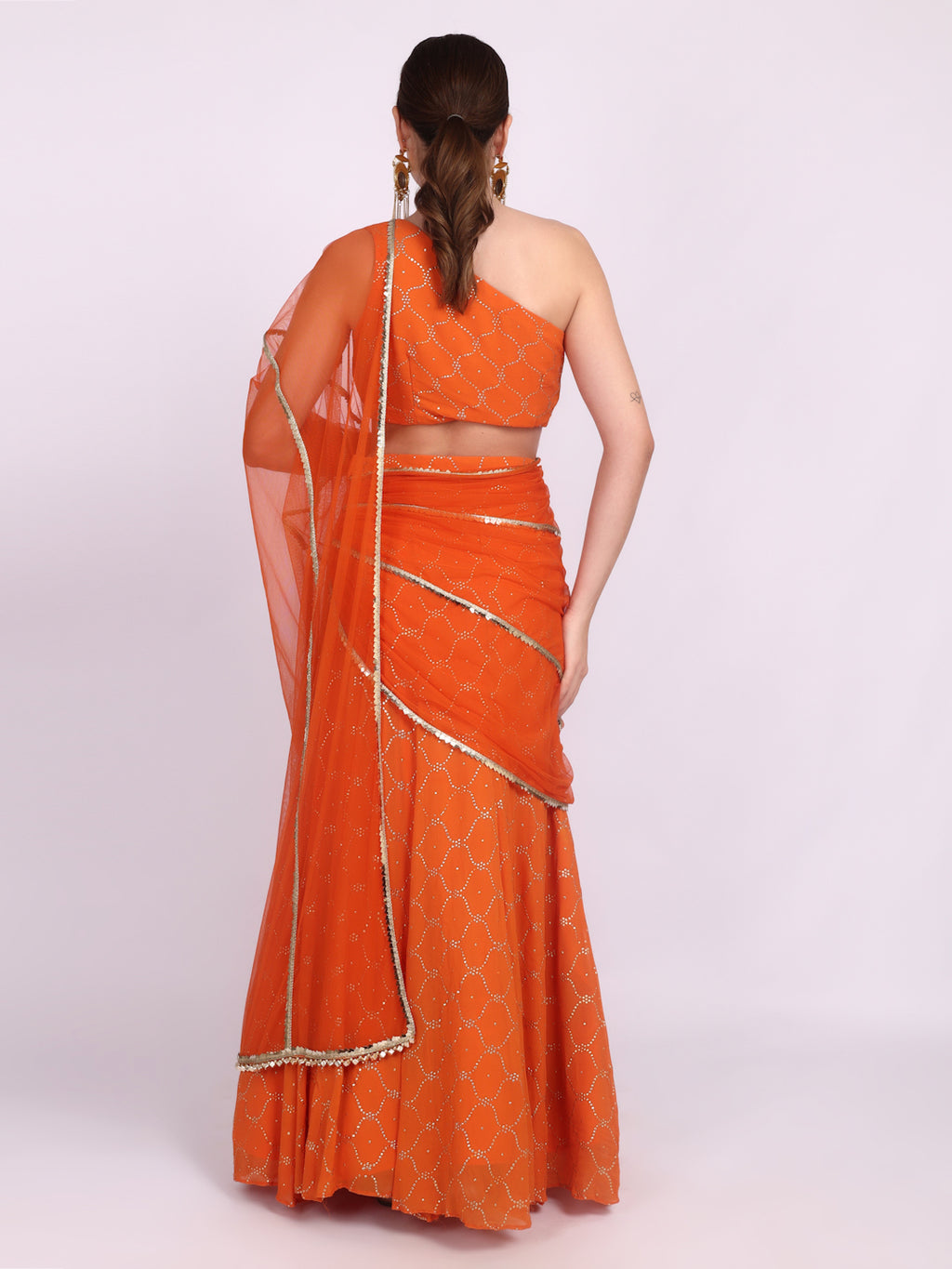Malta drape saree