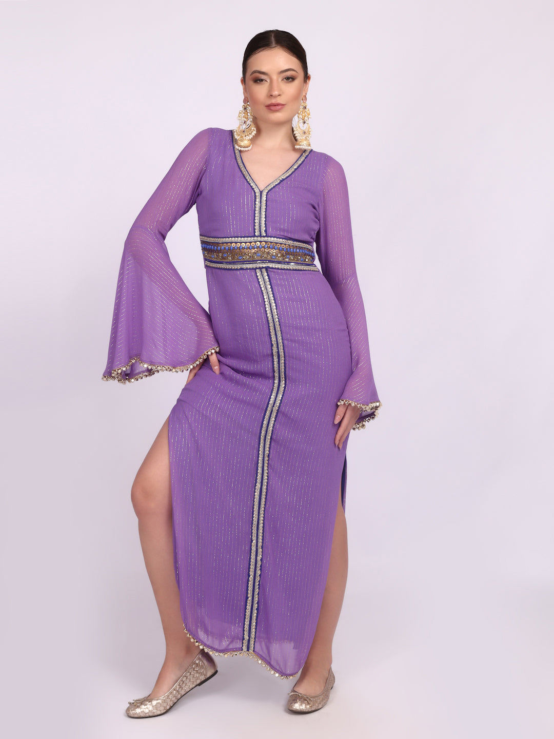 Lavender kaftan dress