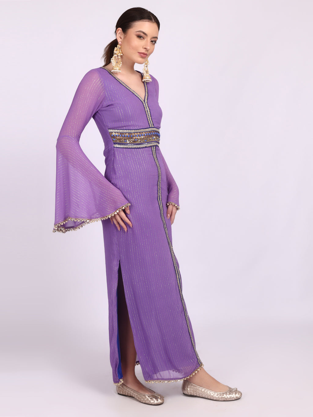 Lavender kaftan dress