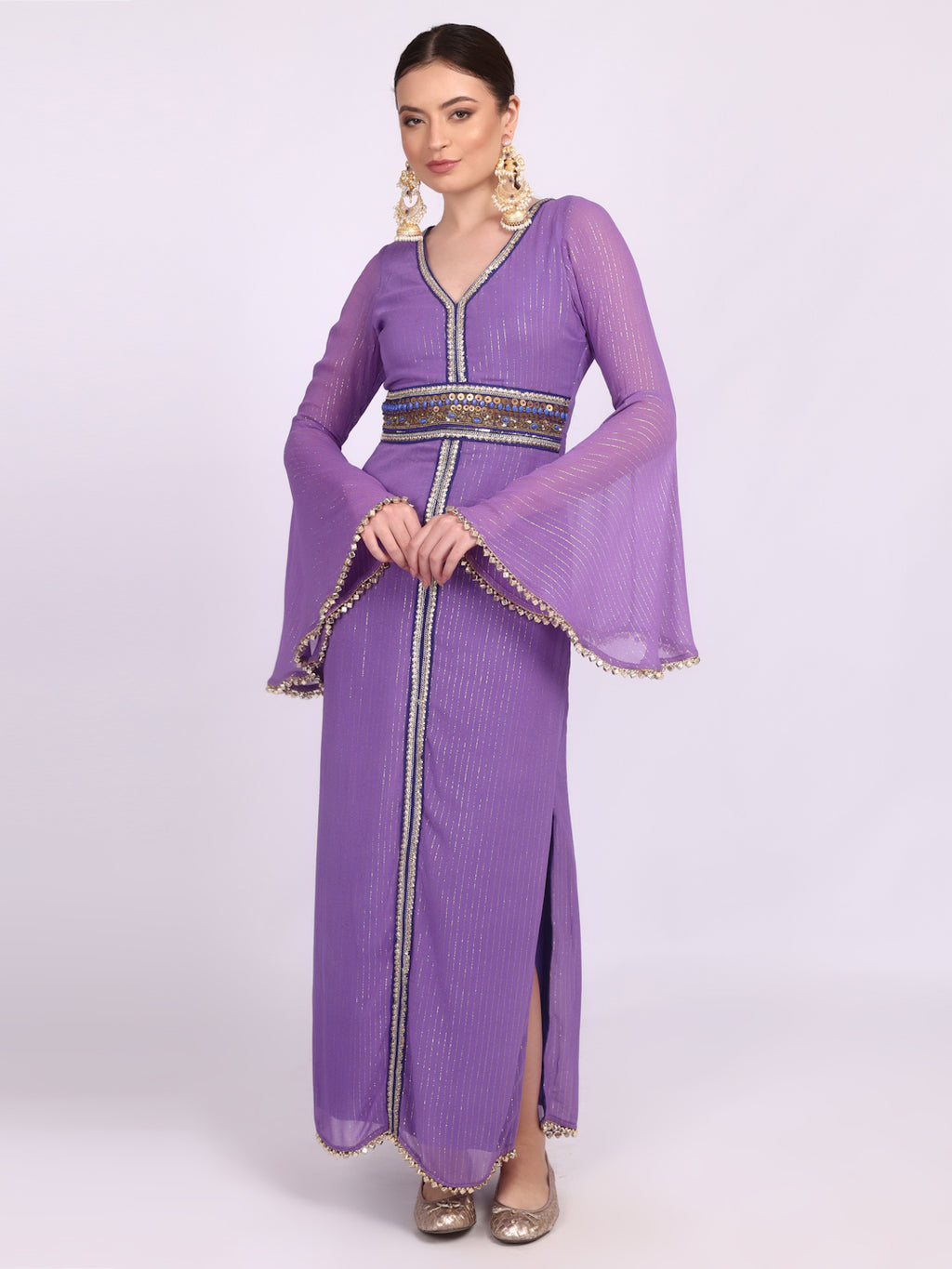 Lavender kaftan dress