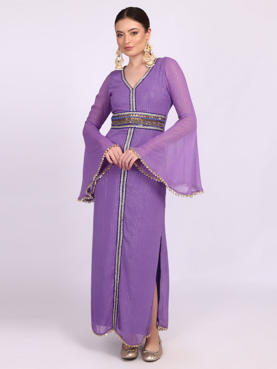 Lavender kaftan dress