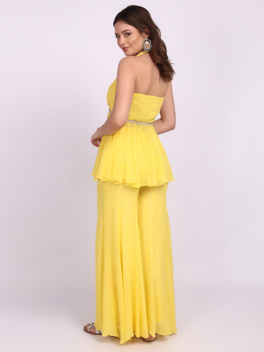 SUN YELLOW SHARARA SET