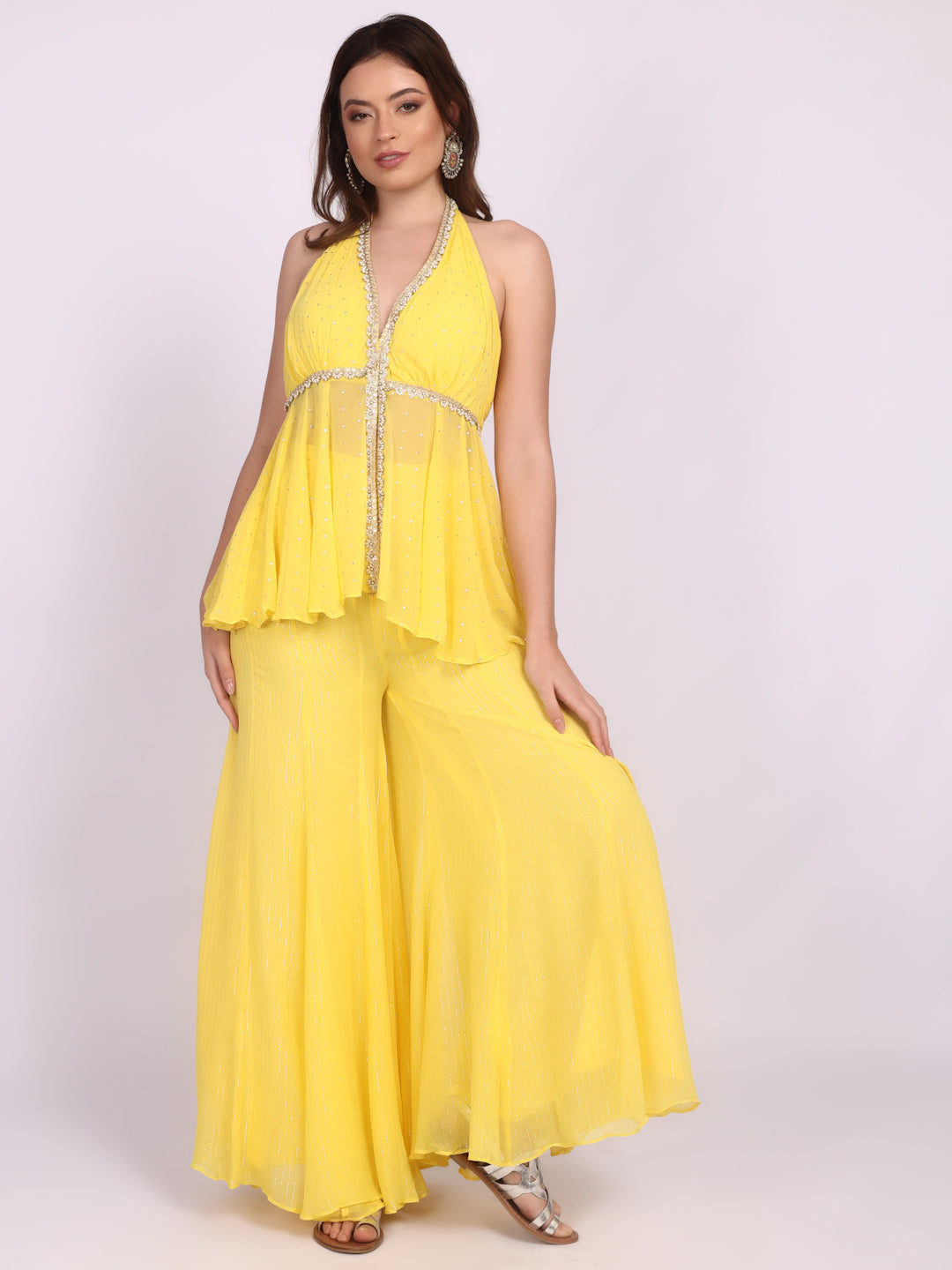 Sunshine peplum sharara