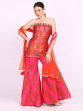 SILK MULTI SHARARA SET