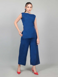 NAMAH BY PARUL MONGIA Lapis Linen Back Bow Co-Ord