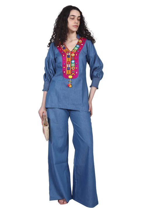 NAMAH BY PARUL MONGIA Denim Banjara Co-Ord