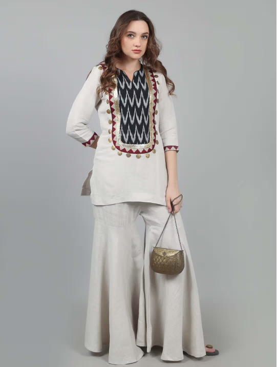 NAMAH BY PARUL MONGIA Almond Sharara with Kurti