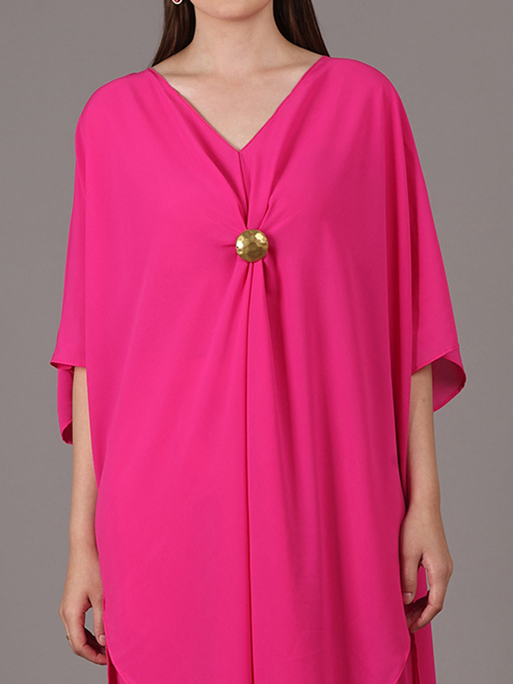 NAMAH BY PARUL MONGIA Fuchsia Pink Kaftan with Straight Pant